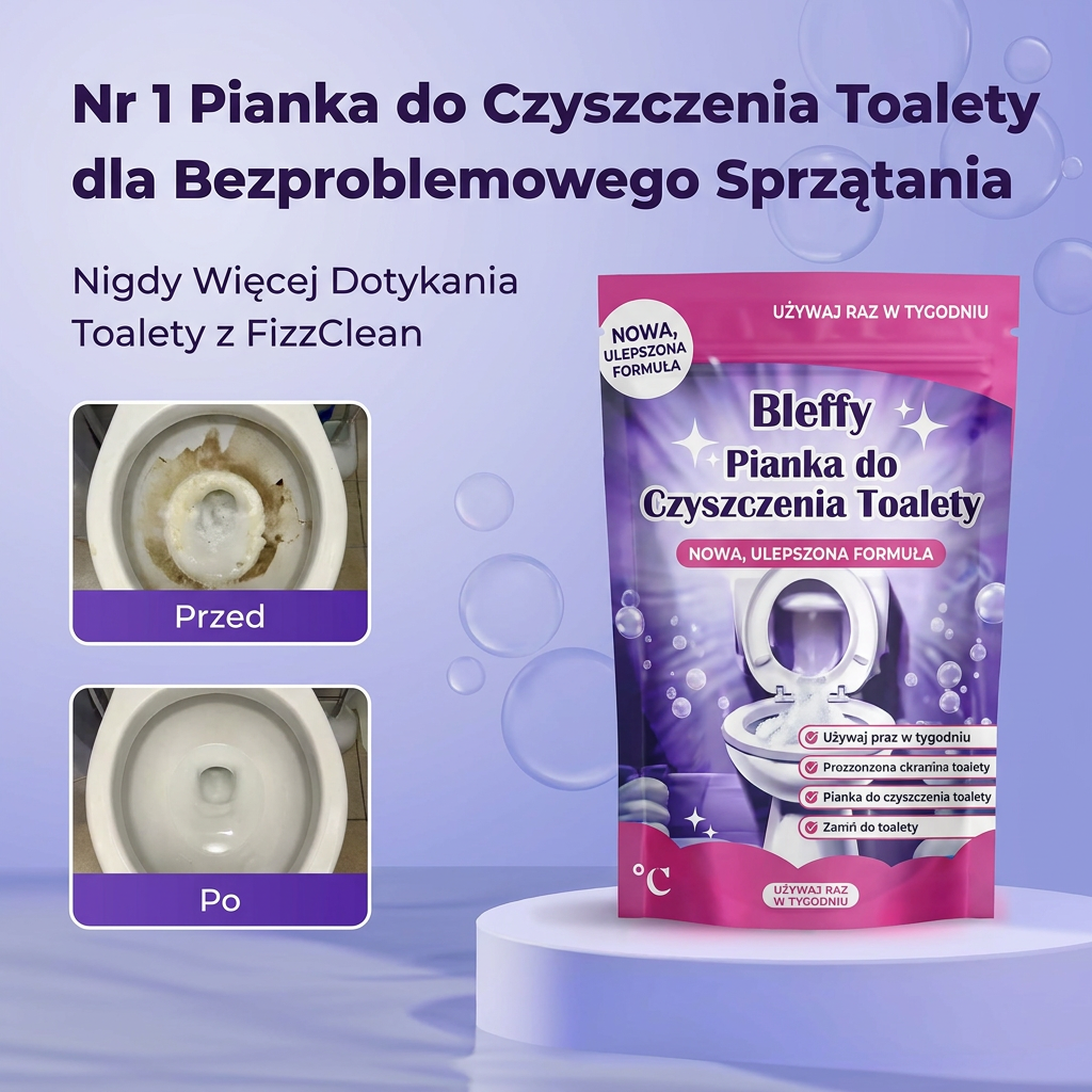Pianka Bleffy – Lśniąco czysta toaleta bez wysiłku!