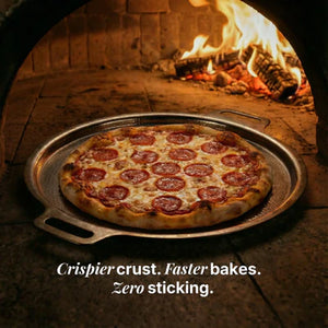 Bleffy™ | Tytanowa płyta stalowa do pizzy – młotkowane wykończenie